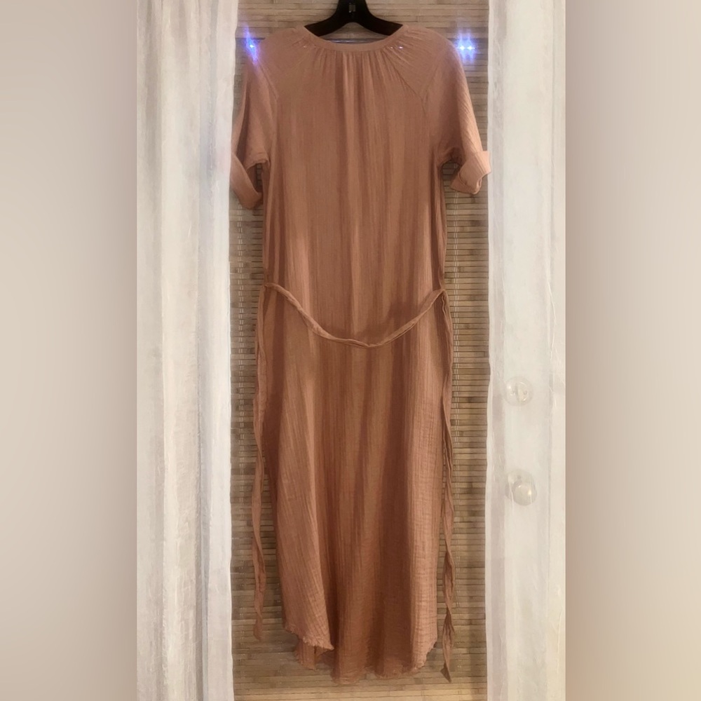 Lilla P Dress Pockets XS-S Long Tunic Style SO Soft w/Belt Versatile 100% Cotton - Picture 7 of 15